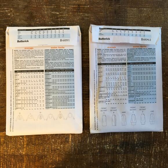 Butterick Sewing Pattern 4091 Making History 1914 Basque Shirt Skirt 6-10 UNCUT - Picture 2 of 4